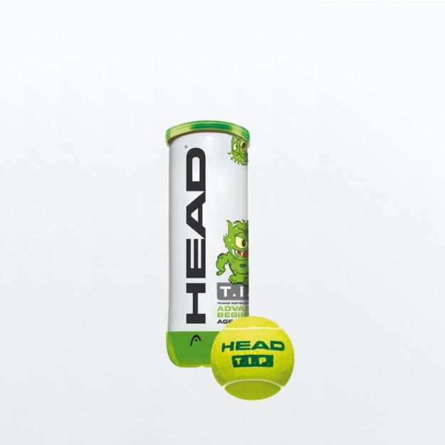 Image de 3B HEAD TIP GREEN  TUBE DE 3 BALLES Jaune fluo