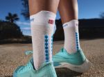 Image de PRO RACING SOCKS V4.0 RUN HIGH  T2 (39-41) Blanc/bleu