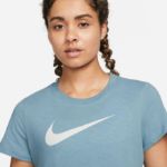 Image de W NK DRY TEE DFC CREW  L Bleu clair