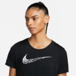 Image de W NK SWOOSH RUN SS TOP  M Noir