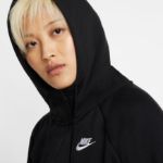 Image de W NSW ESSENTL HOODIE FZ FLC  M Noir