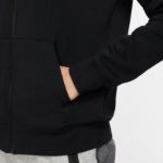 Image de W NSW ESSENTL HOODIE FZ FLC  M Noir