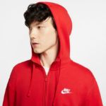 Image de M NSW CLUB HOODIE FZ BB  XXL Rouge