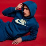 Image de NIKE CLUB HOODIE  M Bleu pétrole