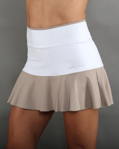 Image de JUPE LACE  XS Blanc/brun